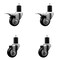 Service Caster 3'' SS Black Poly Swivel 1-3/4'' Expanding Stem Caster Set 2 Total Lock Brakes, 4PK SCC-SSEXTTL20S314-PPUB-BLK-2-S-2-134 - alternate 1